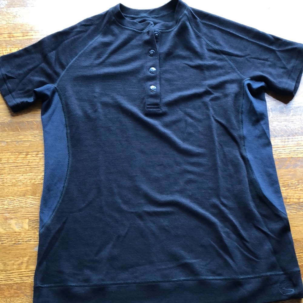Showers Pass short sleeve bamboo-merino short sleeve Sport Henley, Mountain Bike